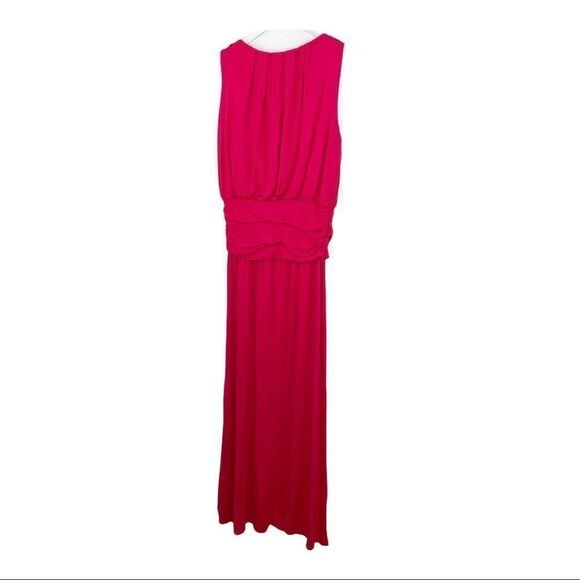 Max Studio Jersey Maxi Dress Pink/Red Sleeveless Sz M - Picture 2 of 10